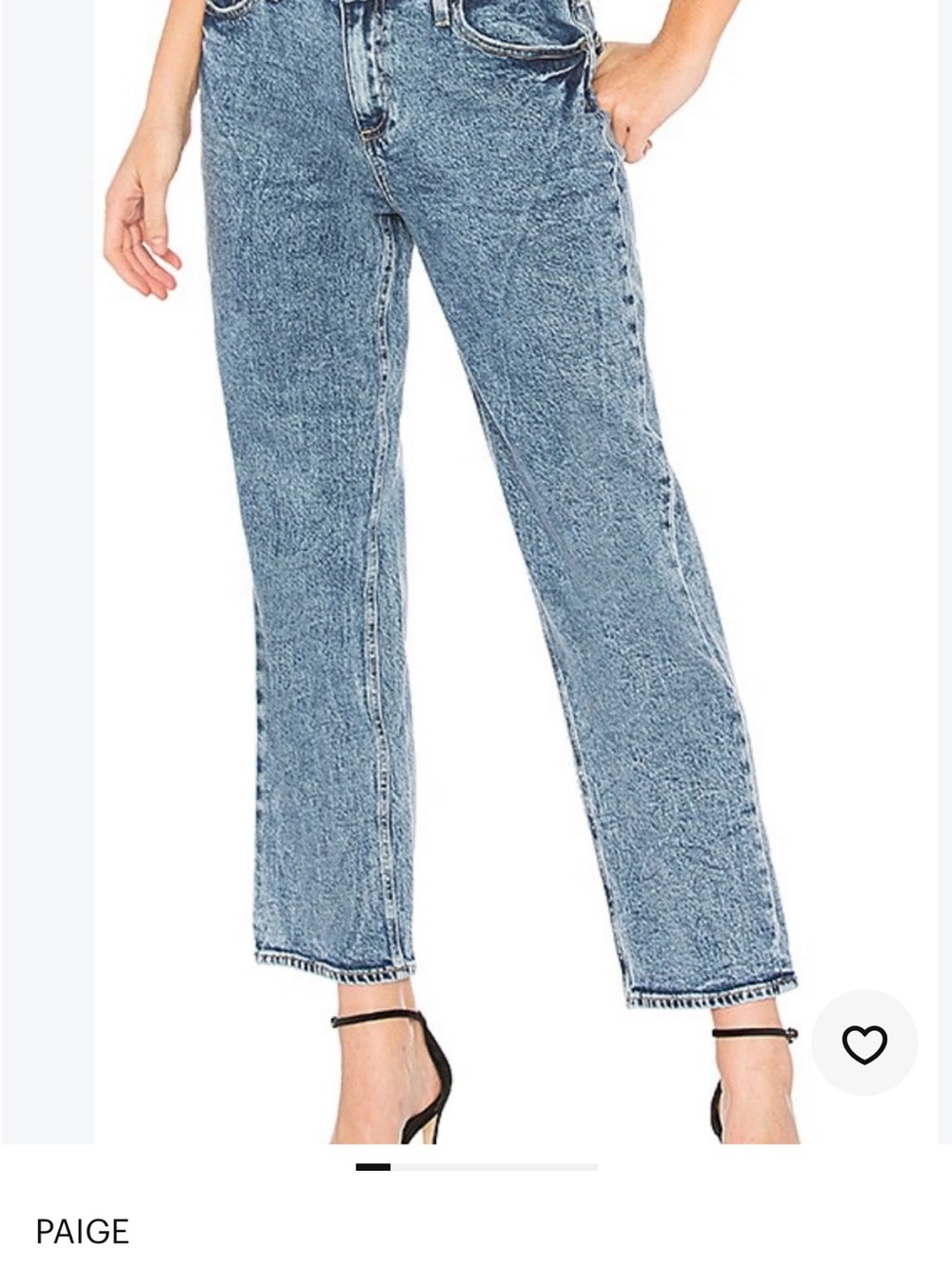 PAIGE Noella Leg Jeans in Washed Blue Denim